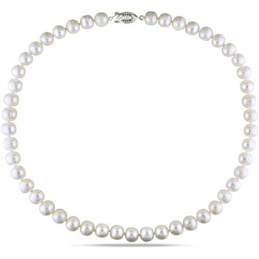 Z7986 Huge 16mm White Round Freshwater cultured PEARL NECKLACE Magnet 17inch